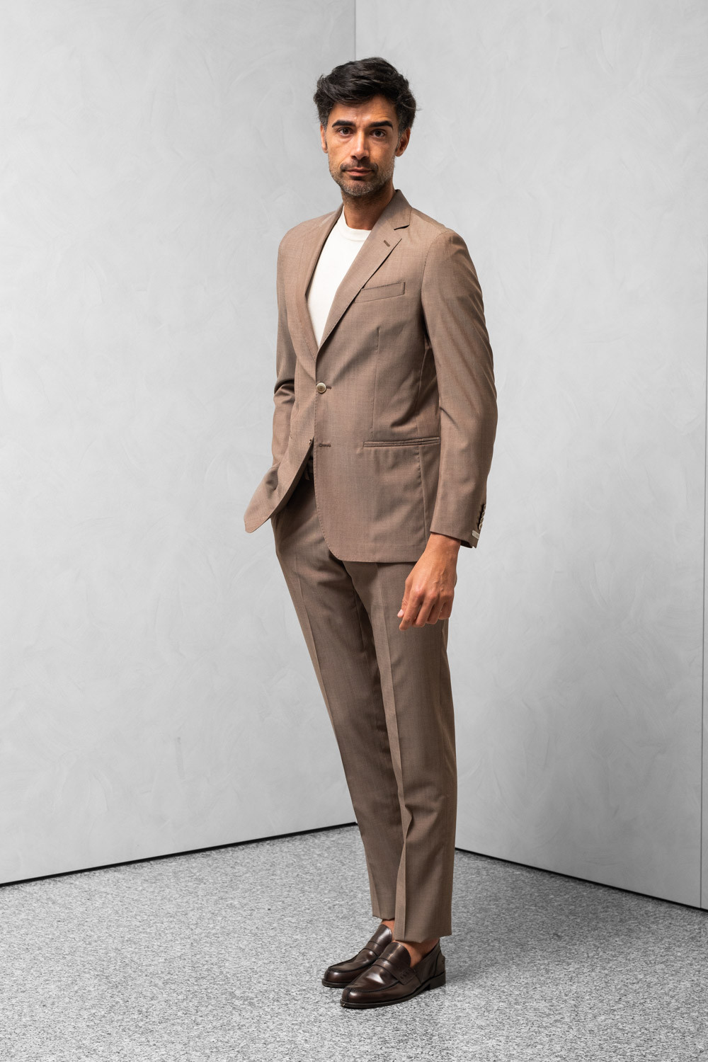 Man suit unlined single-breasted jacket trousers lace bottom 20 grey 0909 ADONY1_POP-116