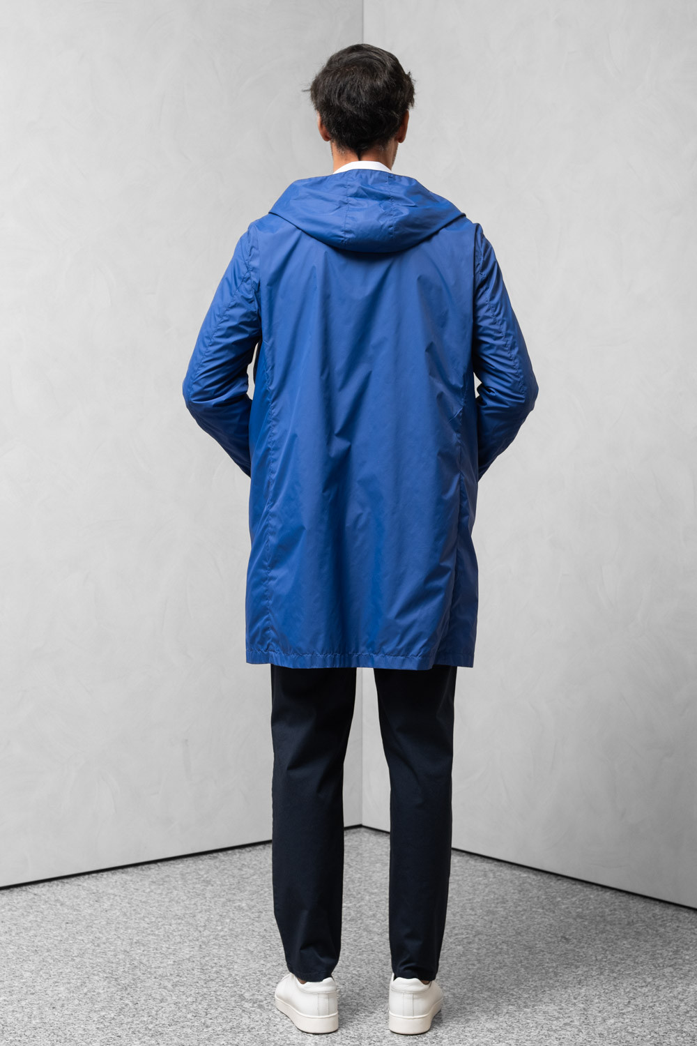 Cappotto idrorepellente uomo cappuccio blu 0909 PARDO-150