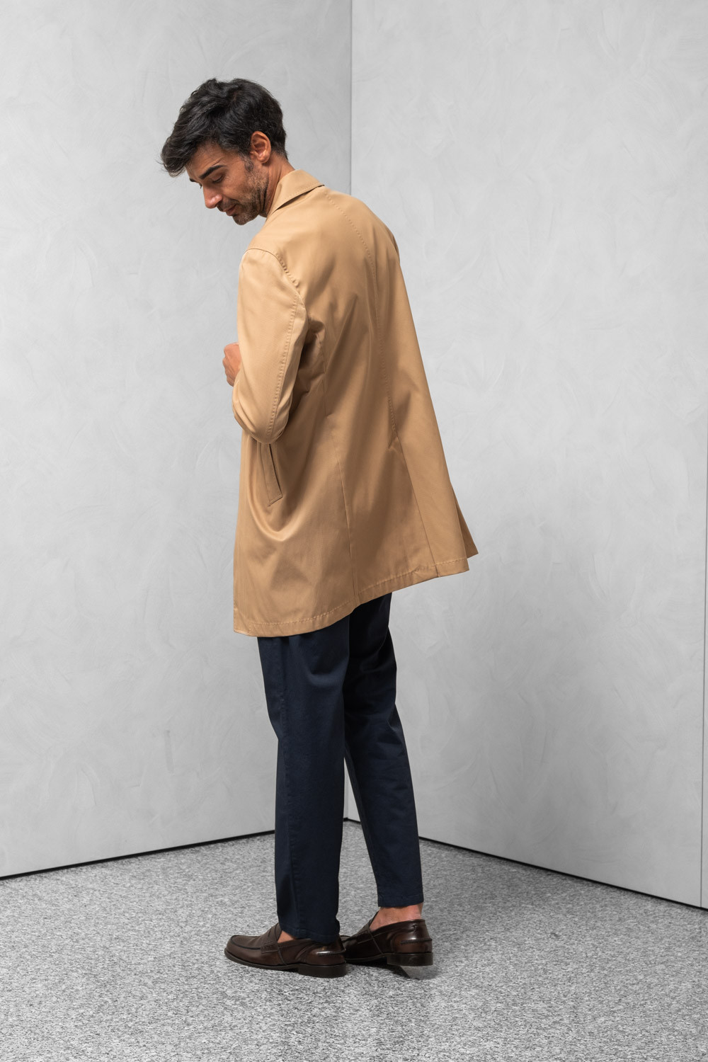 Man unlined jacket suede havana 0909 KURT_C-HAVANA 118