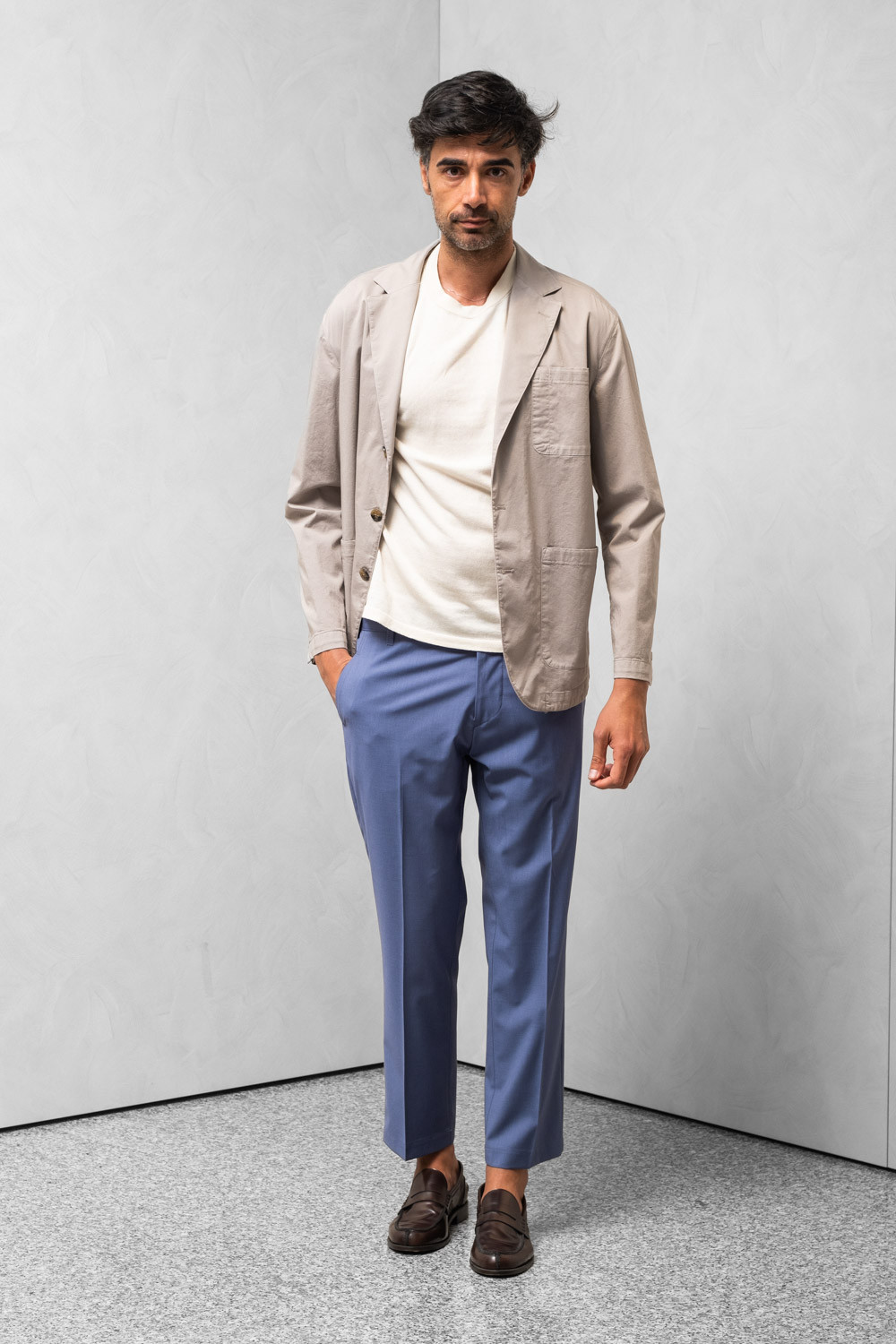 Man unlined jacket suede havana 0909 KURT_C-HAVANA 118