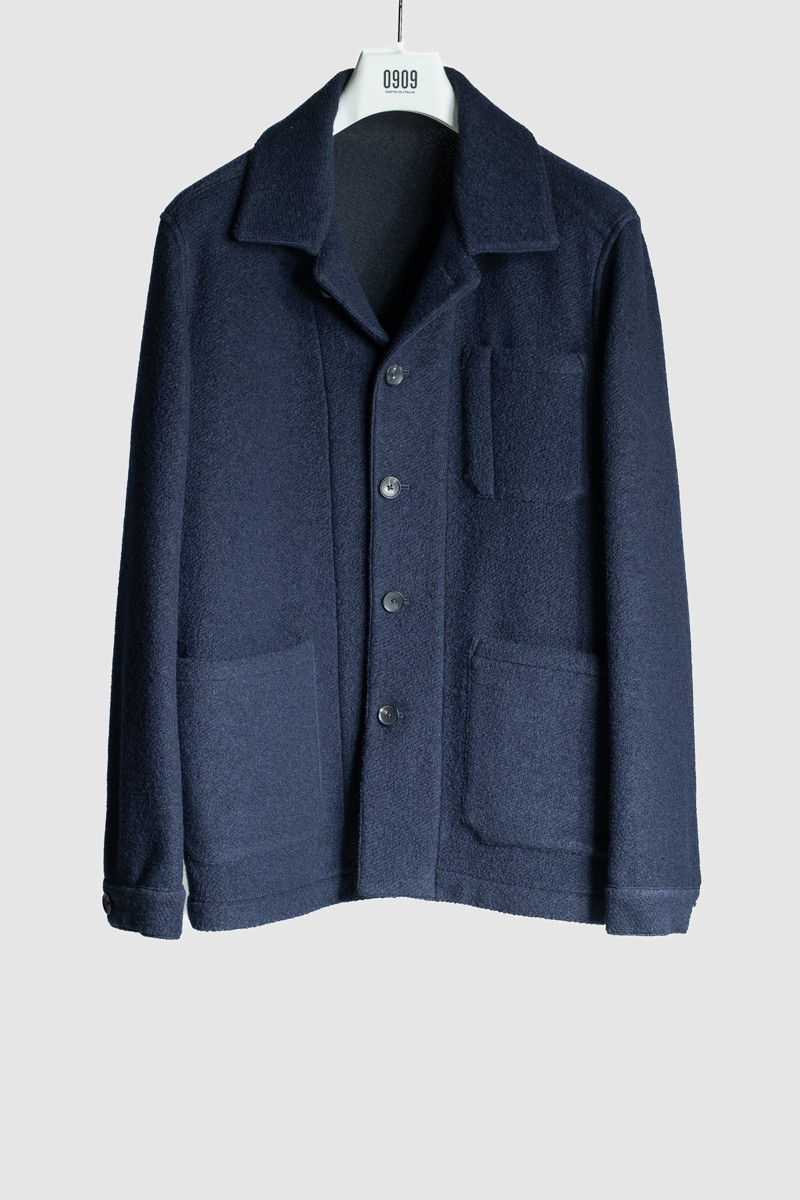 Man lined and padded coat blue 0909 BOMB-193