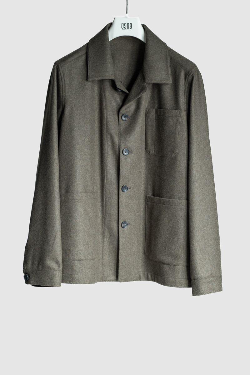 Man lined short coat hood blu 0909 WALT-150