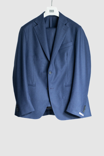Abito uomo giacca monopetto semi fodera pantalone fondo 17.5 cm blu 0909 AFL000NOT01-150 