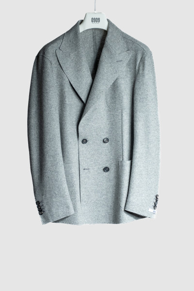 Man unlined single-breasted jacket grey black  0909 GVS030-598