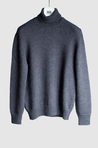 Man Grey Turtleneck Sweater 0909 EZRA 12-195